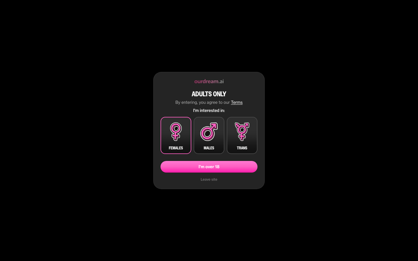 OurDream.ai homepage captured in a browser frame, July 2026